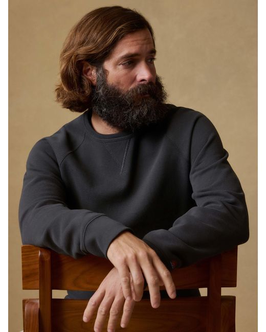 Faherty Brand Gray High Standard Fleece Crewneck T-Shirt for men
