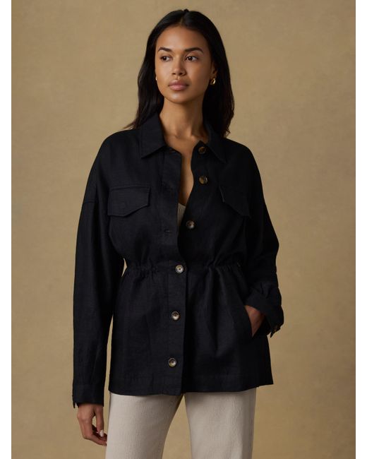 Faherty Brand Natural Sun Strider Linen Utility Jacket