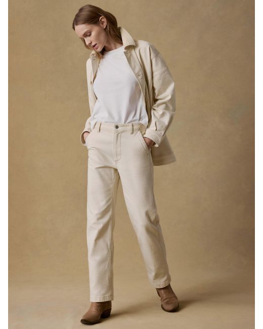 Faherty Brand White Sunwashed Canvas Dockside Pants