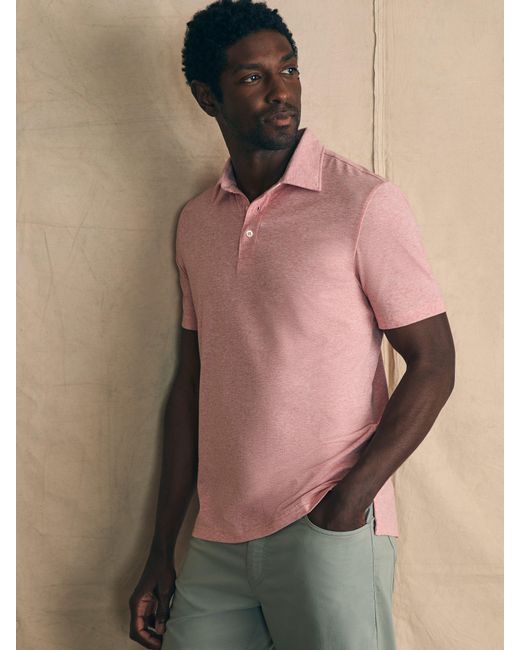 Faherty Brand Natural Movementtm Short-sleeve Polo Shirt for men