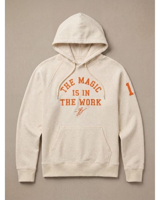 Faherty Brand Natural Jalen Brunson High Standard Fleece Hoodie for men