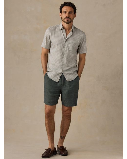 Faherty Brand Natural Short-Sleeve Movement&Trade; Monterey Shirt for men