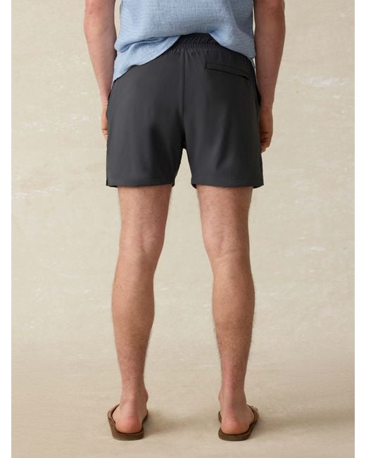 Faherty Brand Blue Shorelite Lined Trunk (5" for men