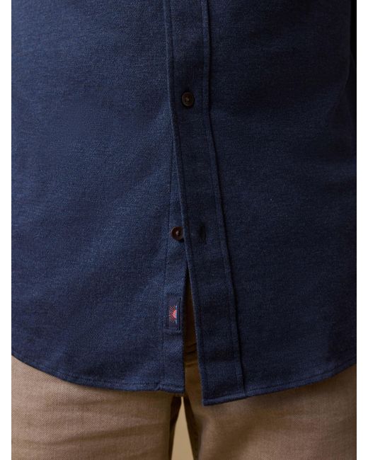Faherty Brand Blue Coastline Knit Shirt for men