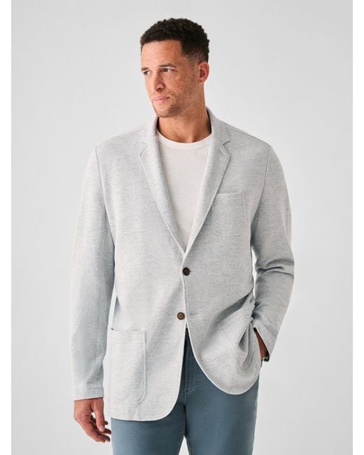 Faherty Inlet Knit Blazer (tall) in Gray for Men Lyst