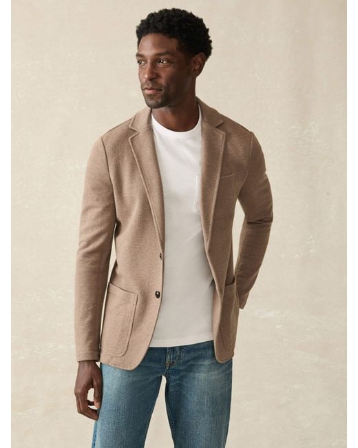 Faherty Brand Natural Inlet Knit Blazer for men