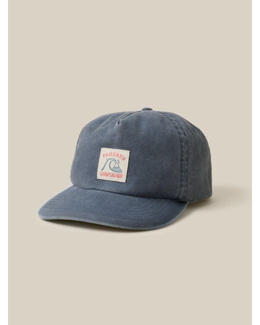 Faherty Brand Blue X Quiksilver Marble Wash Hat
