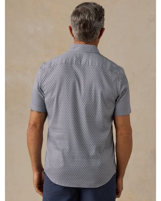 Faherty Brand Gray Short-Sleeve Movement&Trade; Monterey Shirt for men
