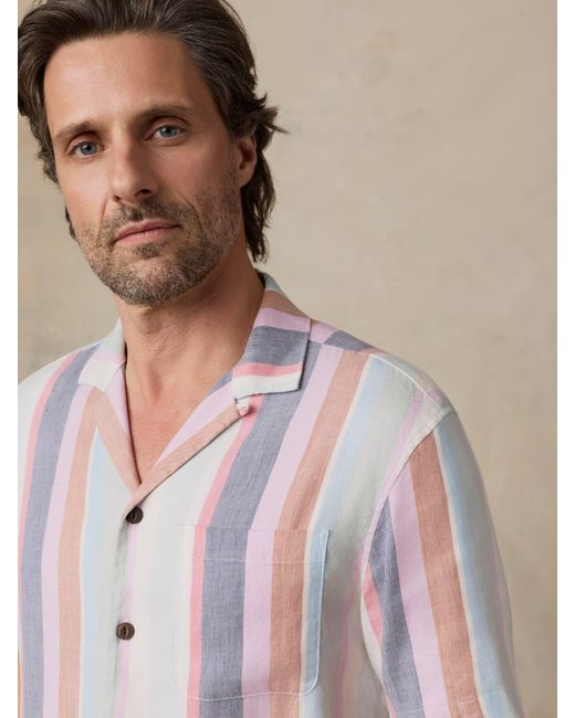 Faherty Brand Multicolor Short-Sleeve Breeze Camp Shirt for men
