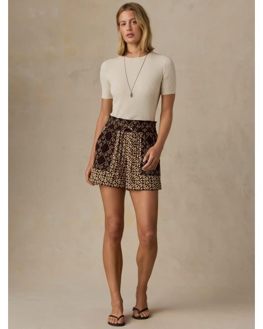 Faherty Brand Brown Miramar Linen Mini Rib T-Shirt