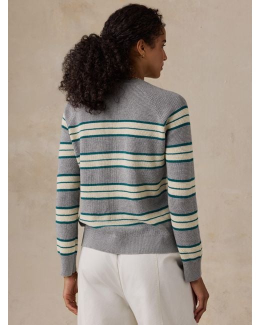 Faherty Brand Gray Throwback Crew Sweater