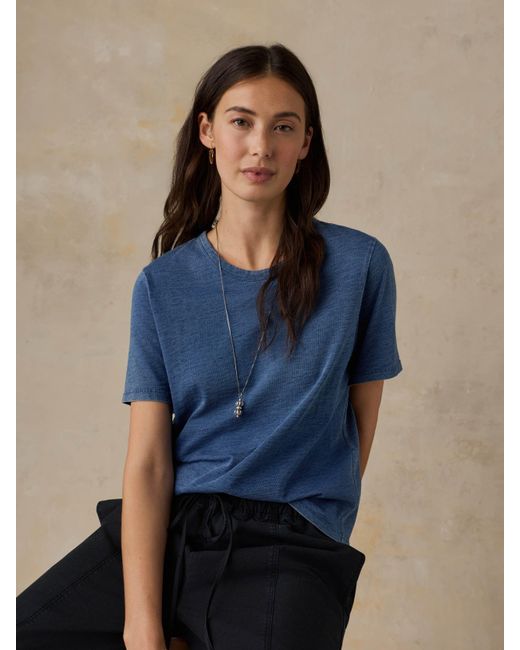 Faherty Brand Blue Sunwashed Regenerative T-Shirt