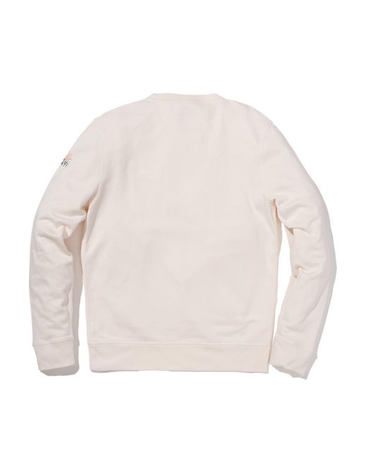 Faherty Brand White Nantucket Long-sleeve Terry Crewneck T-shirt for men