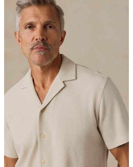 Faherty Brand Gray Short-Sleeve Oasis Camp Shirt for men