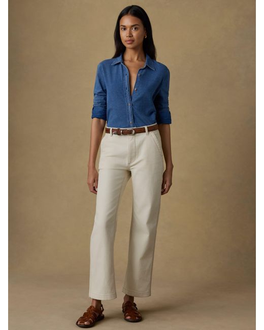 Faherty Brand Blue Sunwashed Knit Shirt