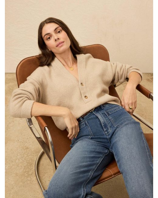 Faherty Brand Natural Jackson V Neck Popover