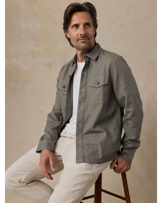Faherty Brand Brown Tropic Surplus Shirt for men
