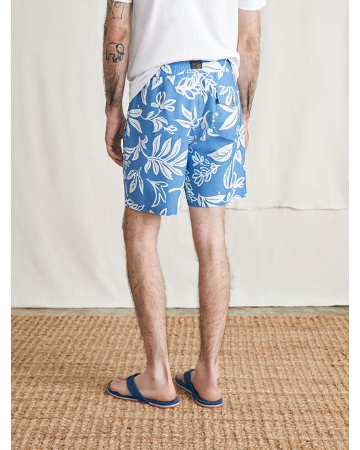Faherty Brand Blue Surfrider Sunwashed Boardshort for men