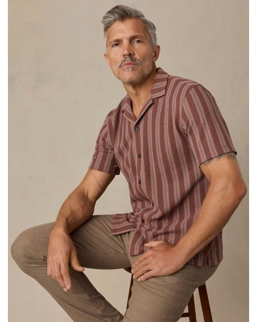 Faherty Brand Brown Short-Sleeve Oasis Camp Shirt for men