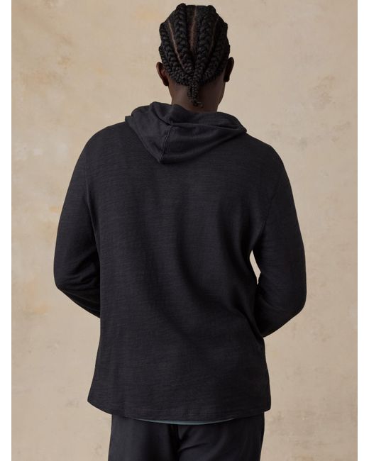 Faherty Brand Blue Sunwashed Organic Hoodie for men
