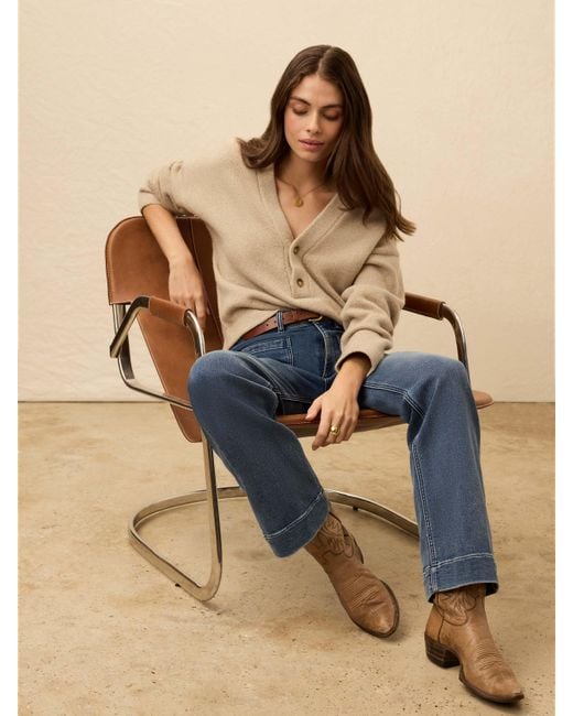 Faherty Brand Natural Jackson V Neck Popover