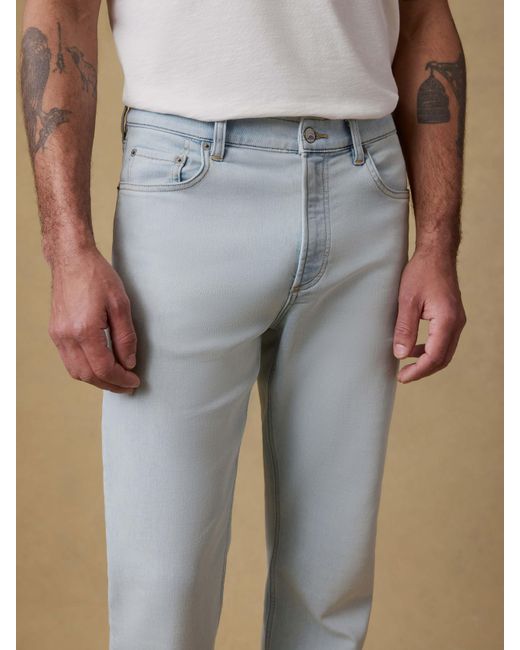 Faherty Brand Blue Stretch Terry 5-Pocket Pants for men