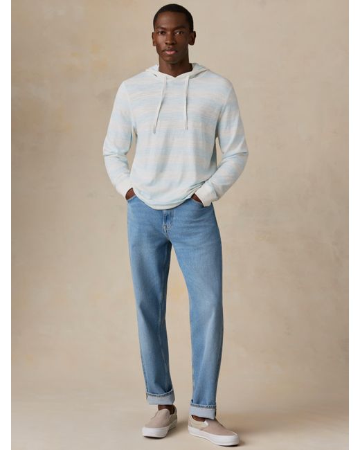 Faherty Brand White Sunwashed Organic Hoodie for men