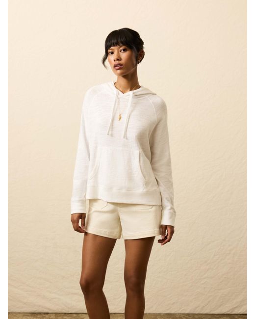 Faherty Brand Blue Sunwashed Midweight Organic Hoodie