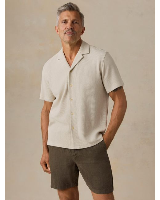 Faherty Brand Gray Short-Sleeve Oasis Camp Shirt for men