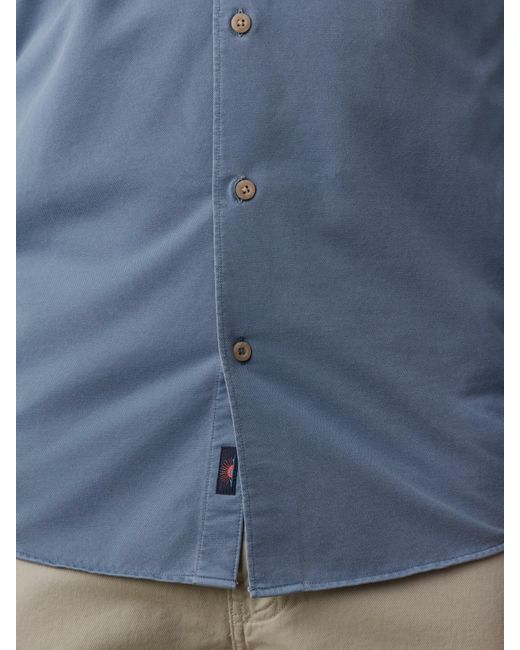 Faherty Brand Gray Costa Piqué Shirt for men