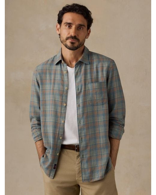 Faherty Brand Gray Palmetto Shirt for men