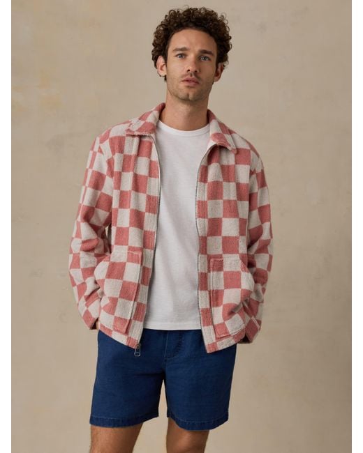Faherty Brand Blue Cabana Apres Jacket for men