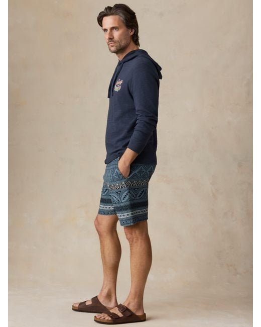 Faherty Brand Blue Baja Knit Short for men