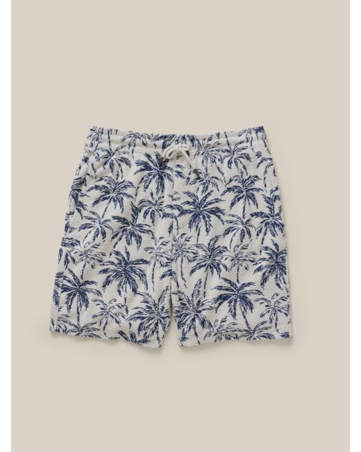 Faherty Brand Brown Cabana Towel Terry Sweatshort for men
