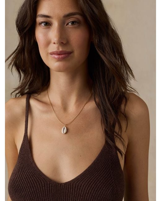 Faherty Brand Brown Miramar Linen Sweater Cami