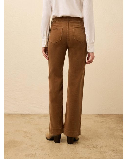 Faherty Brand Brown Stretch Terry Cord Patch Pocket Pants