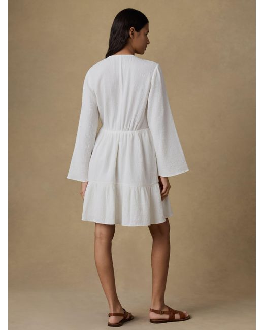 Faherty Brand Natural Dune Cotton Gauze Oceana Dress
