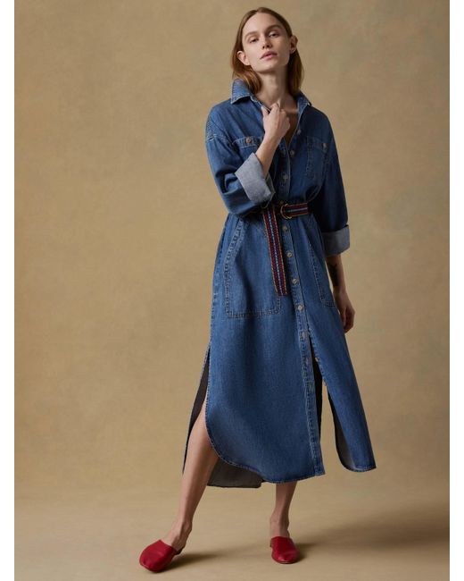 faherty denim dress Denim Camille Mini Dress - Sedona Blue Wash