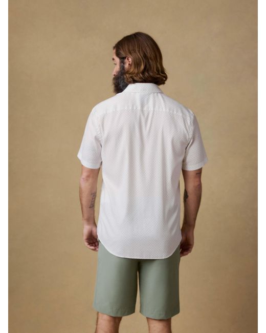 Faherty Brand White Short-Sleeve Movement&Trade; Monterey Shirt for men