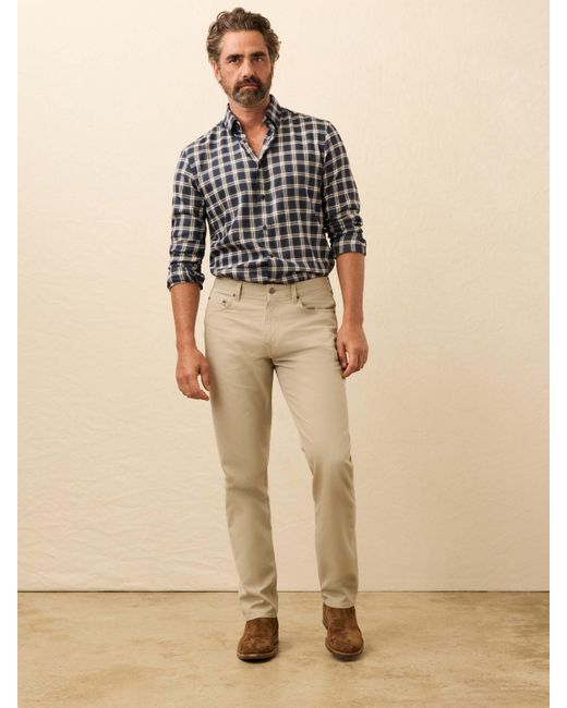 Faherty Reserve Twill 5-Pocket Pants in Natural for Men | Lyst UK