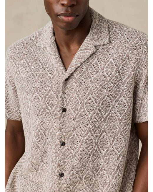 Faherty Brand Natural Short-Sleeve Oasis Camp Shirt for men