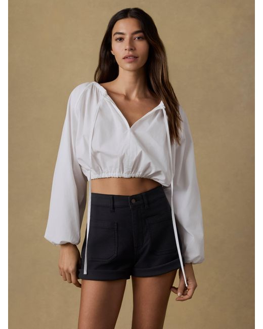 Faherty Brand White Coastal Poplin Nera Top