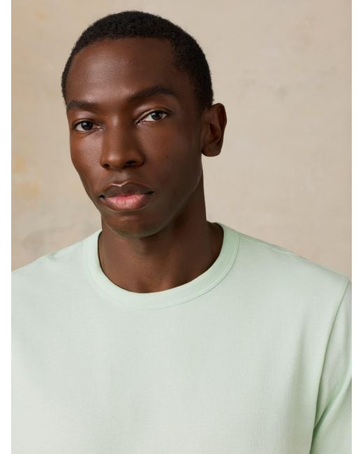 Faherty Brand Green Sunwashed Regenerative T-Shirt for men