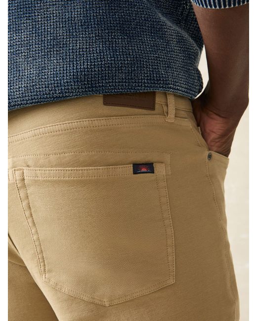 Faherty Brand Natural Stretch Terry 5-Pocket Athletic Fit Pants for men