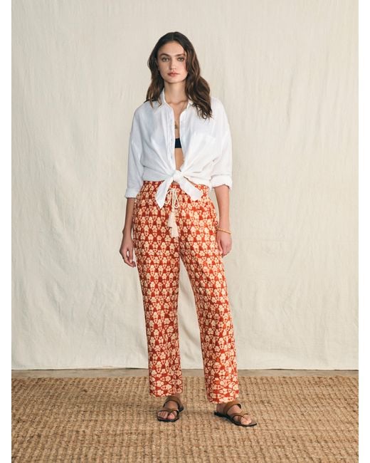 Faherty Brand Multicolor Pacific Beach Linen Pants
