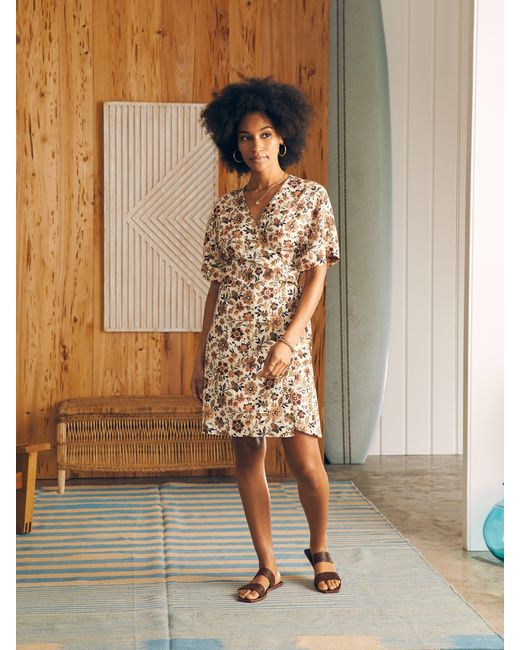 Faherty Brand Brown Willow Dress