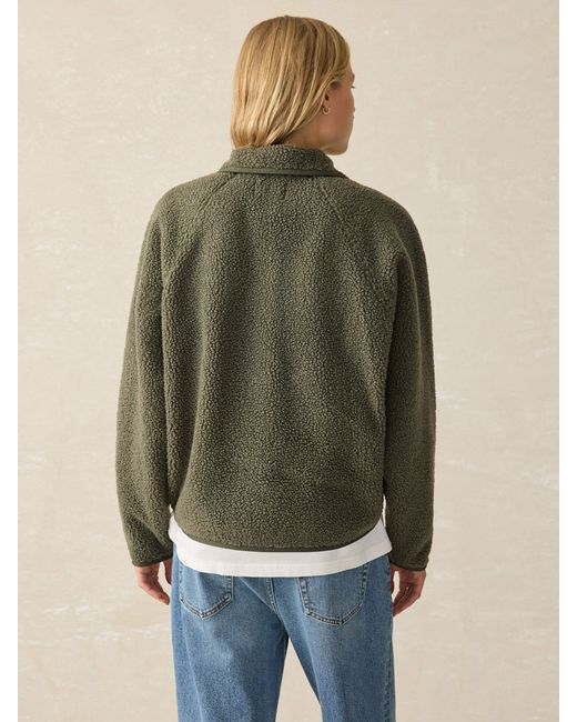 Faherty Brand Green Fireside Fleece Popover