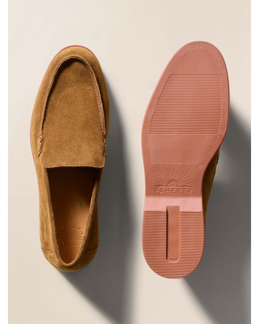 Faherty Brand Brown Reserve Venetian Loafer for men