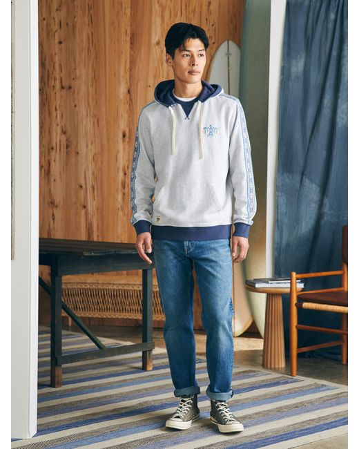 Faherty Brand Gray Steven Paul Judd Good Medicine Surf Hoodie for men