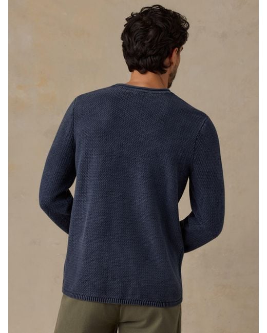 Faherty Brand Blue Sunwashed Dockside Sweater for men